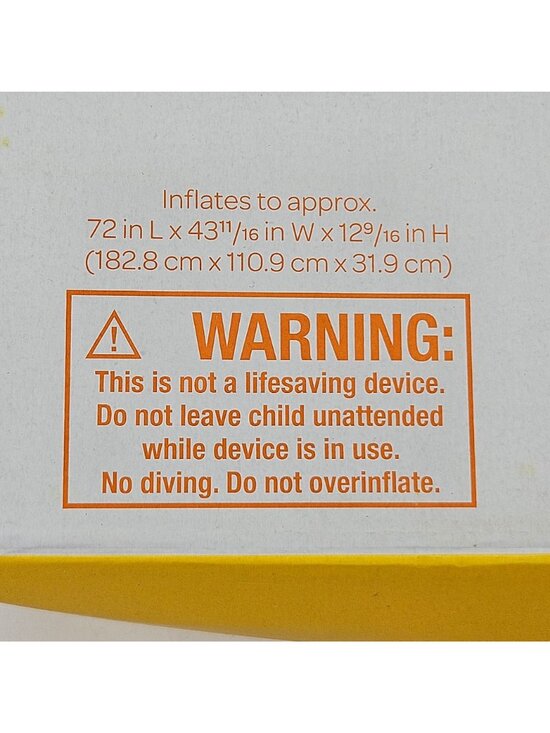 Sun Squad Pool Float Inflatable Pineapple Swim Tube Yellow Green Summer NIB - Picture 7 of 10